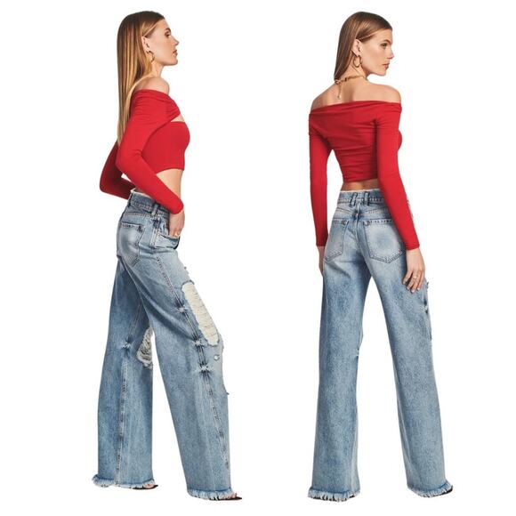 SER.O.YA Ellis Top in Cherry Red NWT Size XS - Picture 3 of 4